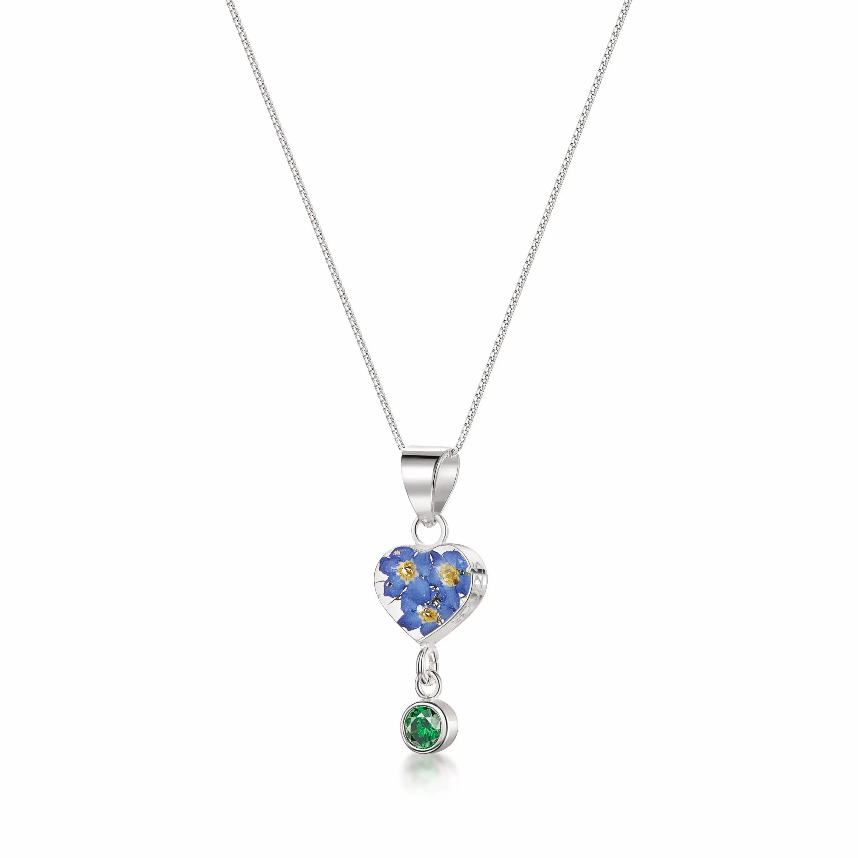 Shrieking Violet's Handmade Birthstone Necklaces: Nature's Beauty in Sterling Silver