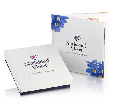 Sonnenhalskette aus Sterlingsilber mit echten Blumen - Shrieking Violet®