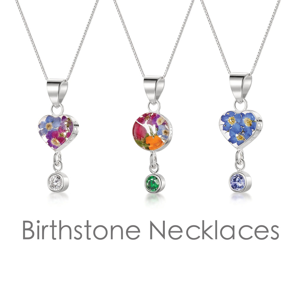 Shrieking Violet's Handmade Birthstone Necklaces: Nature's Beauty in Sterling Silver