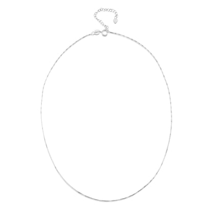 Collar con colgante de lágrima de nomeolvides en plata de ley