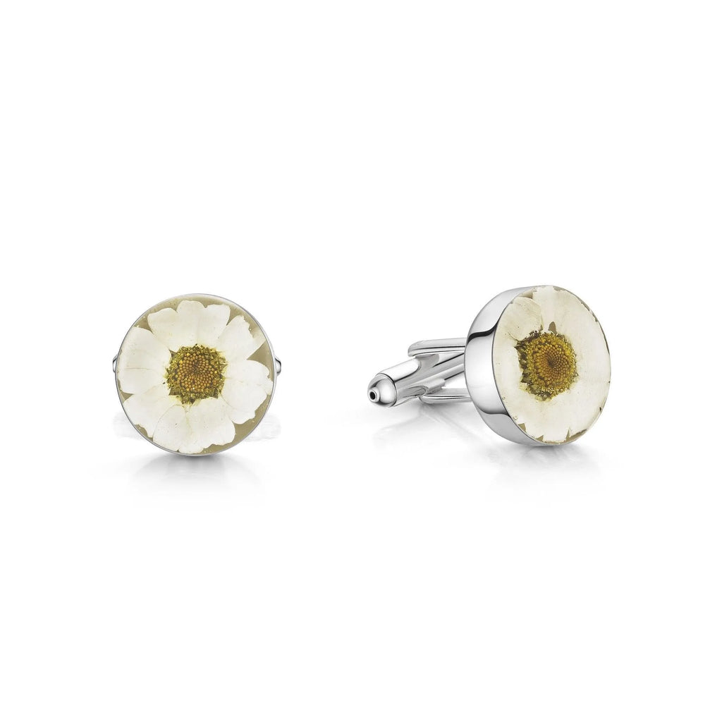 Daisy Cufflinks by Shrieking Violet® Sterling silver .925