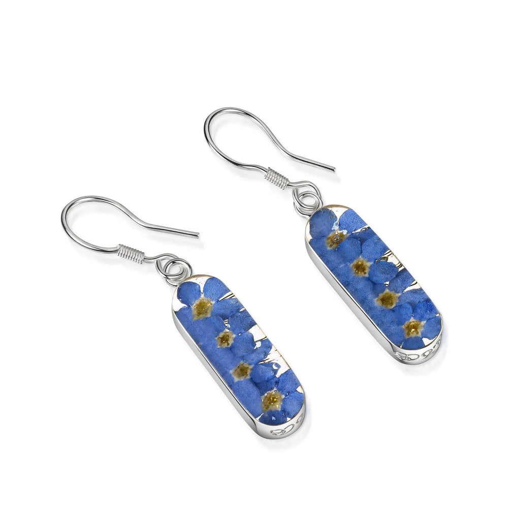 Forget-me-not drop earrings 'Leela' vertical bar