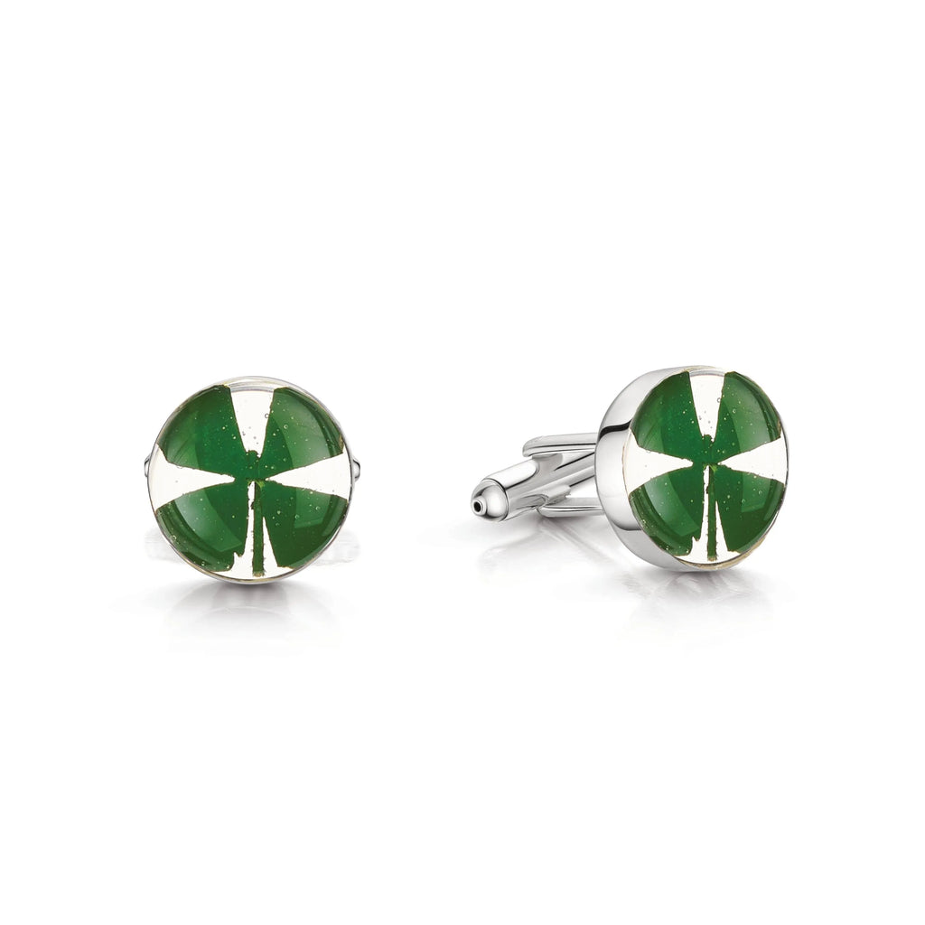 Four-leaf Clover Cufflinks by Shrieking Violet®