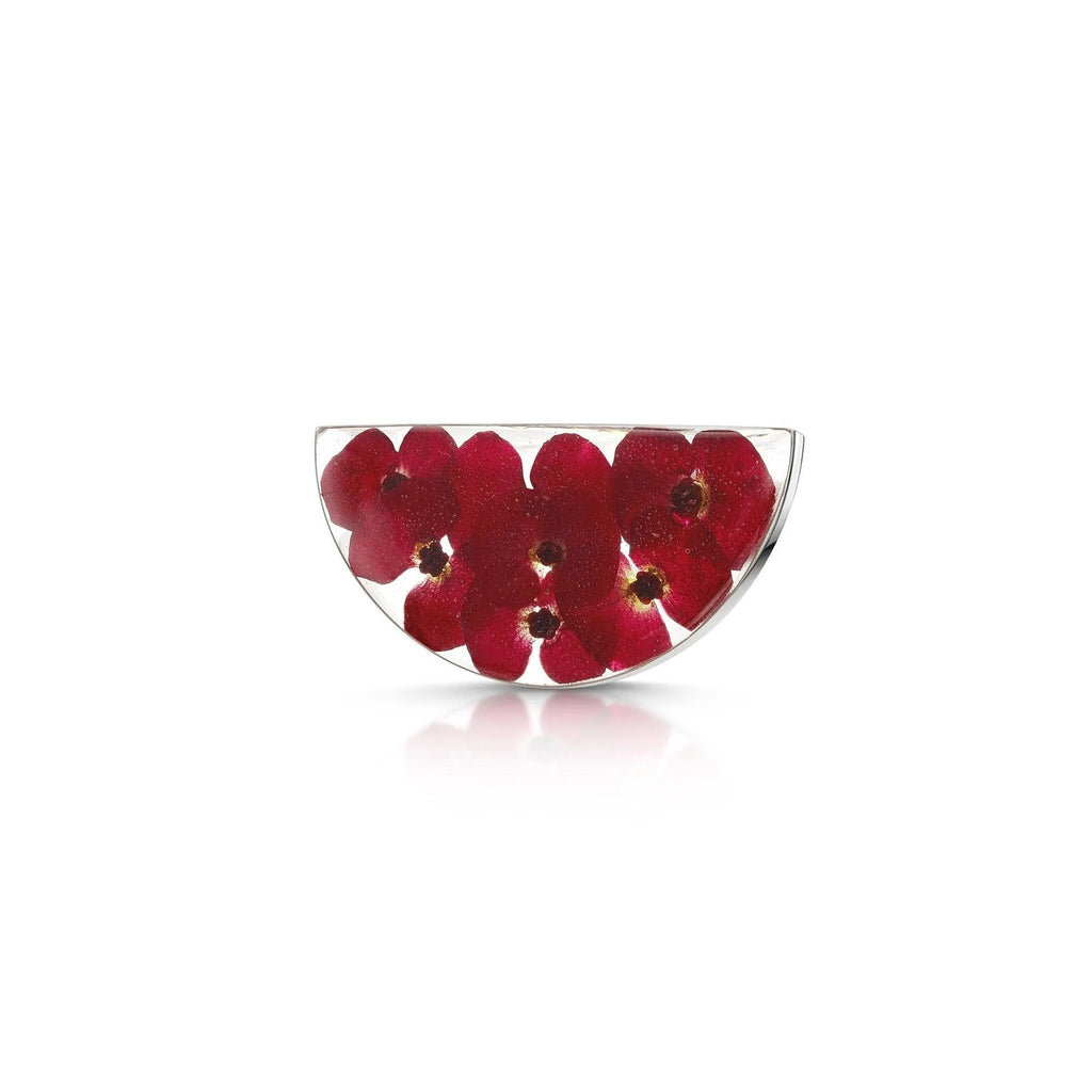 Silver brooch | Poppy | Half Moon