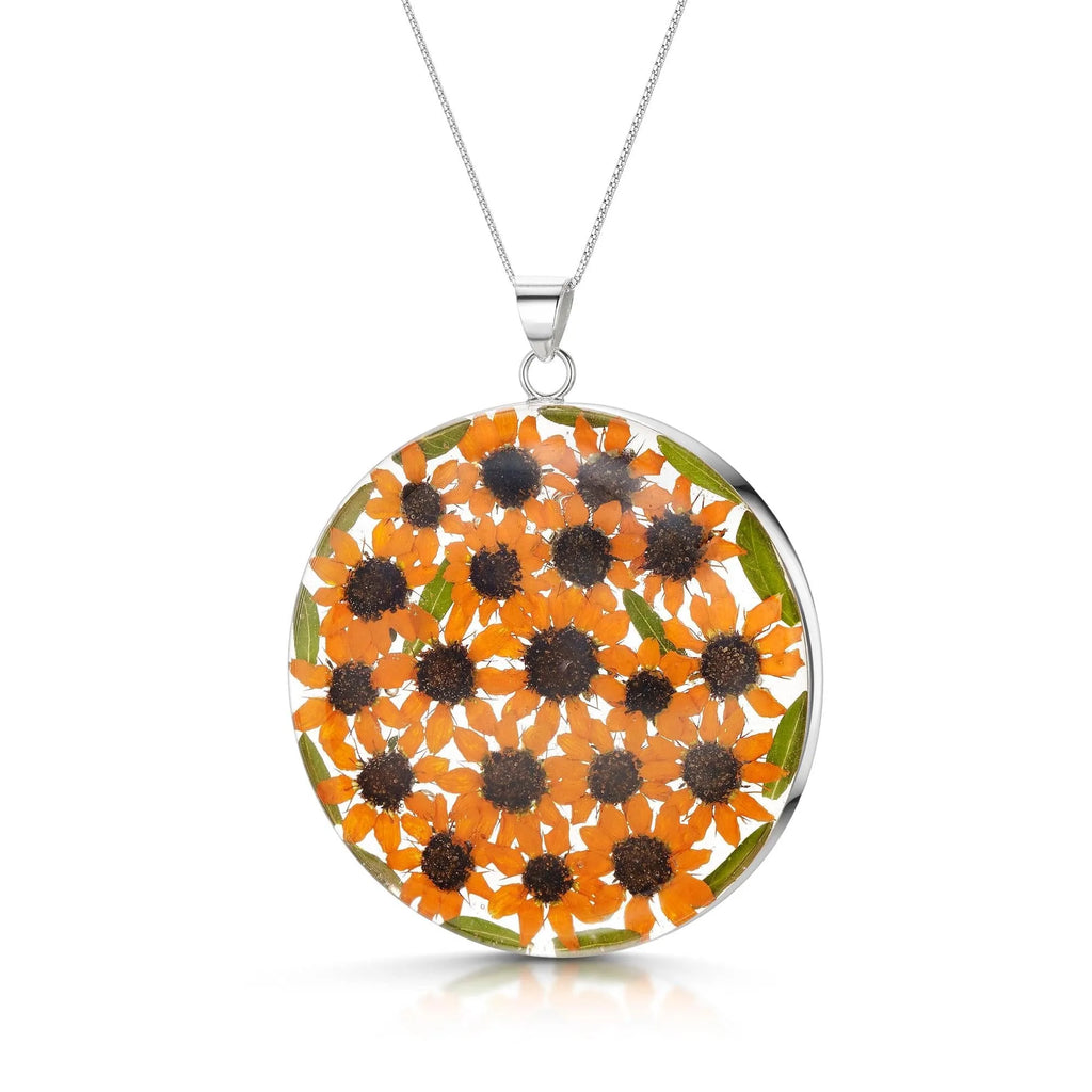 Silver Necklace - Sunflower - Full Moon XL