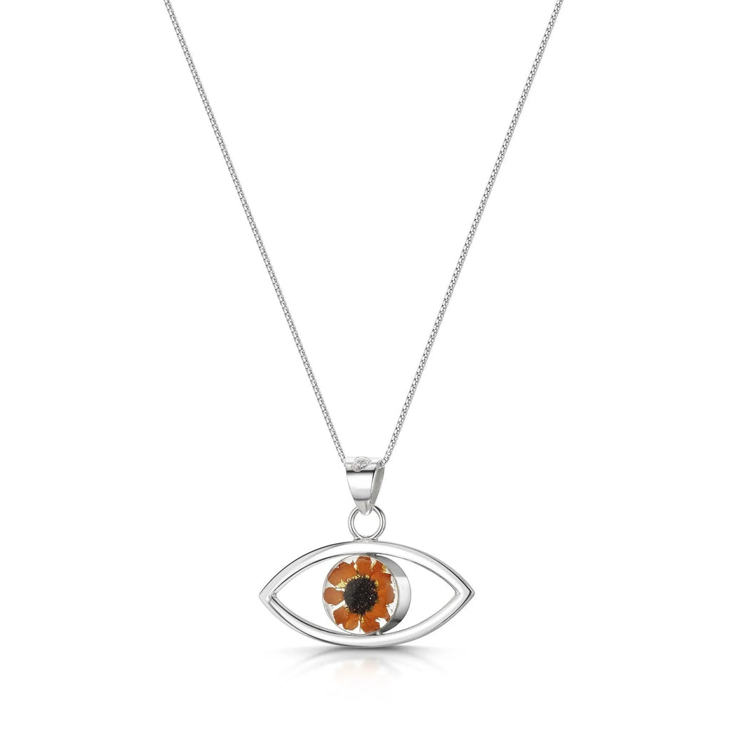 Silver Necklace - Sunflower - Lucky Eye